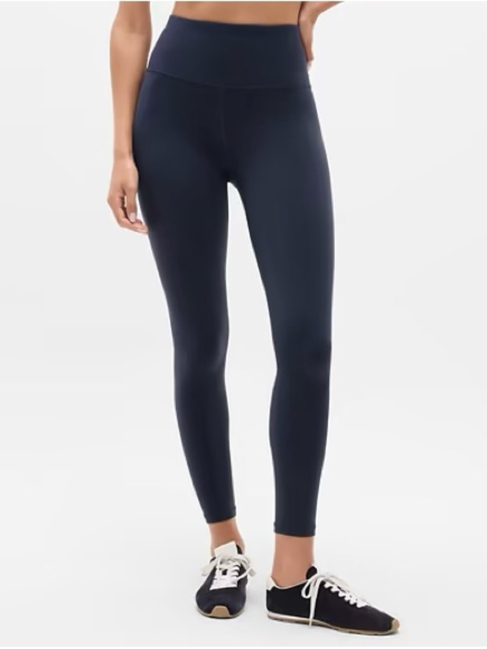 Athleta Ultra High Rise Elation 7/8 Tights Navy Blue Size Small Yoga Gym